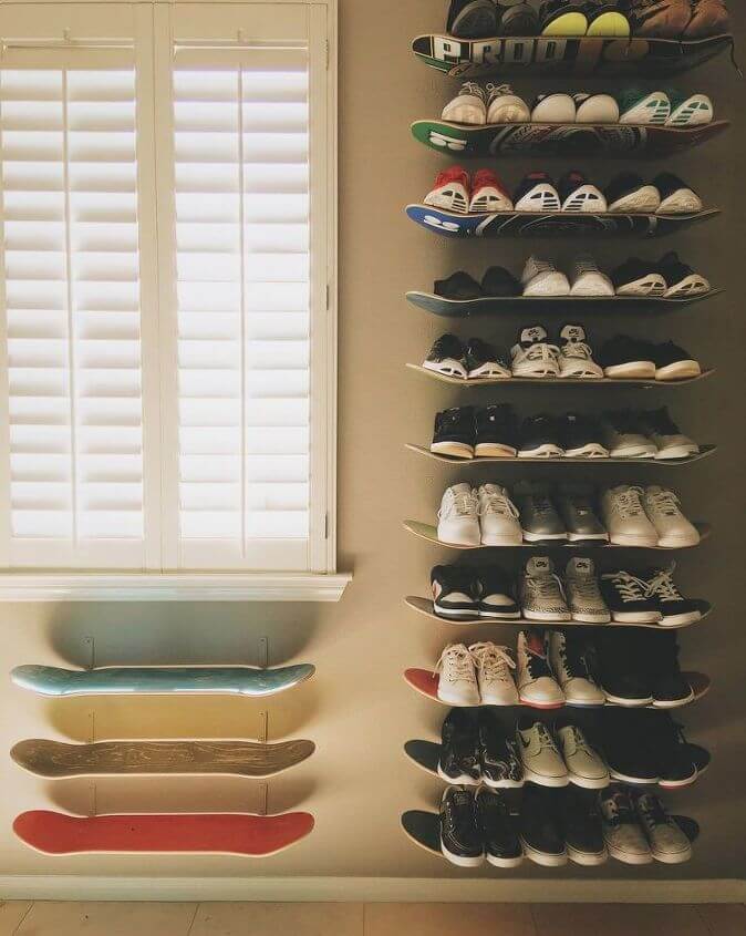 handmade shoe rack