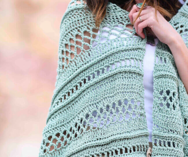 Light Crochet Shawl – Summertide Wrap Pattern