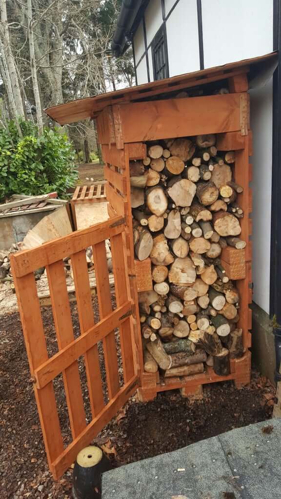 Euro Pallet Log Shed - 7 Foot High Approx