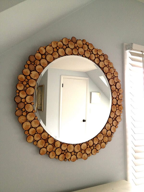 DIY Wooden Ball Mirror - zevy joy