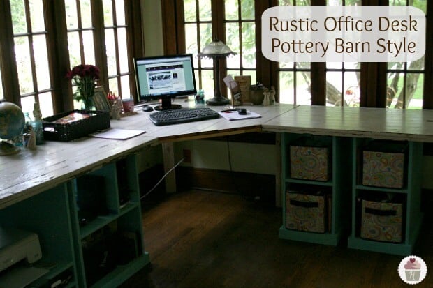 Rustic Office Desk: Pottery Barn Style