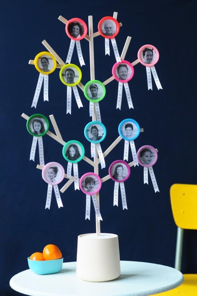 family tree project using recycled materials