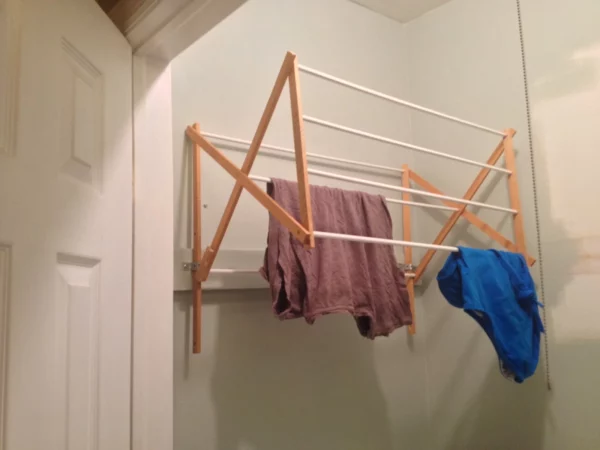 DIY Laundry Drying Rack (Wall Mount from Floor Standing)